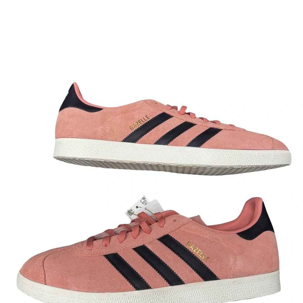 Adidas Gazelle Pink Black White Mens 13 Y2K Retro Sneakers BNWT Rare